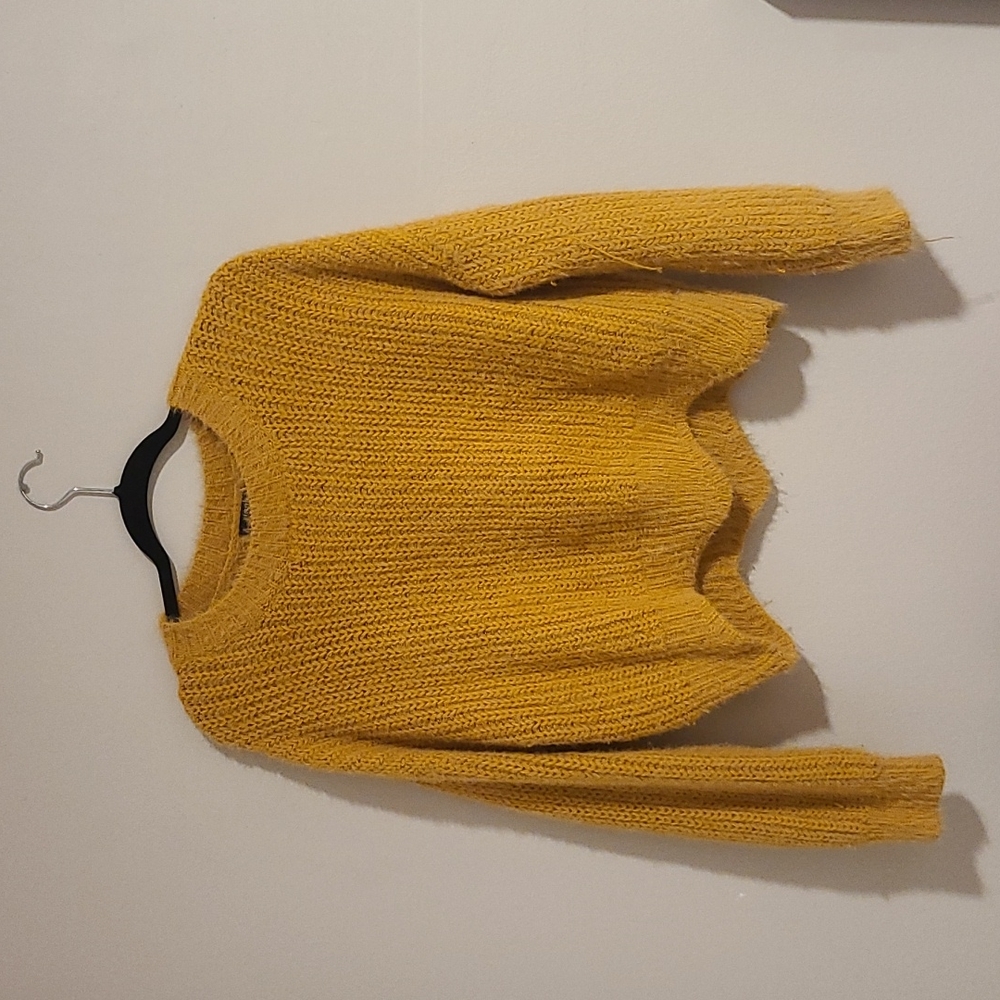 mustard yellow wool sweater